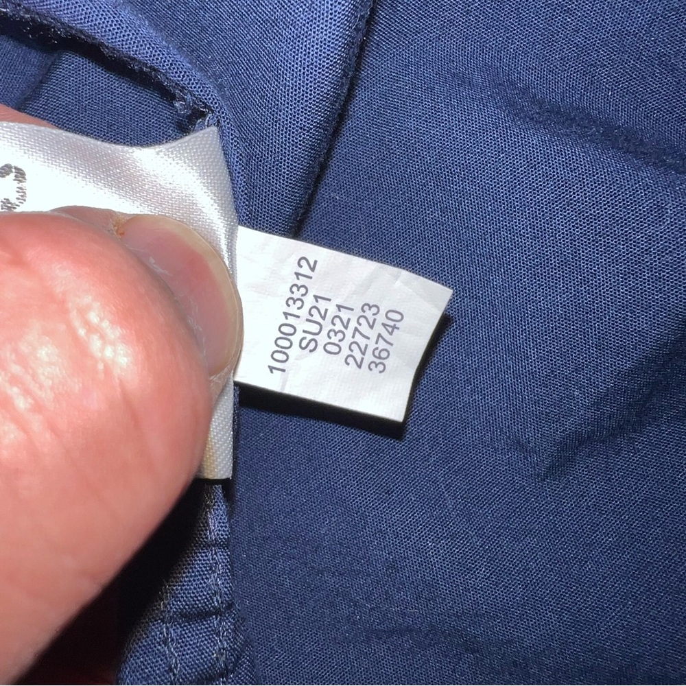 Alfani Dark Blue Casual Button Down Shirt - Picture 6 of 9